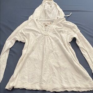 Vintage White Hooded Long Sleeve Top - Never Worn